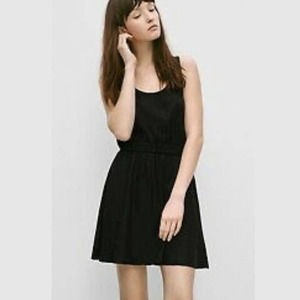 NWT Talula Aritzia Roppongi Tank Dress Women's Sz Small Black Rayon Scoop Neck